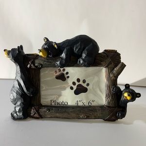 Black Bears 3D Picture Frame 4” x 6”. Perfect Cabin Decor.